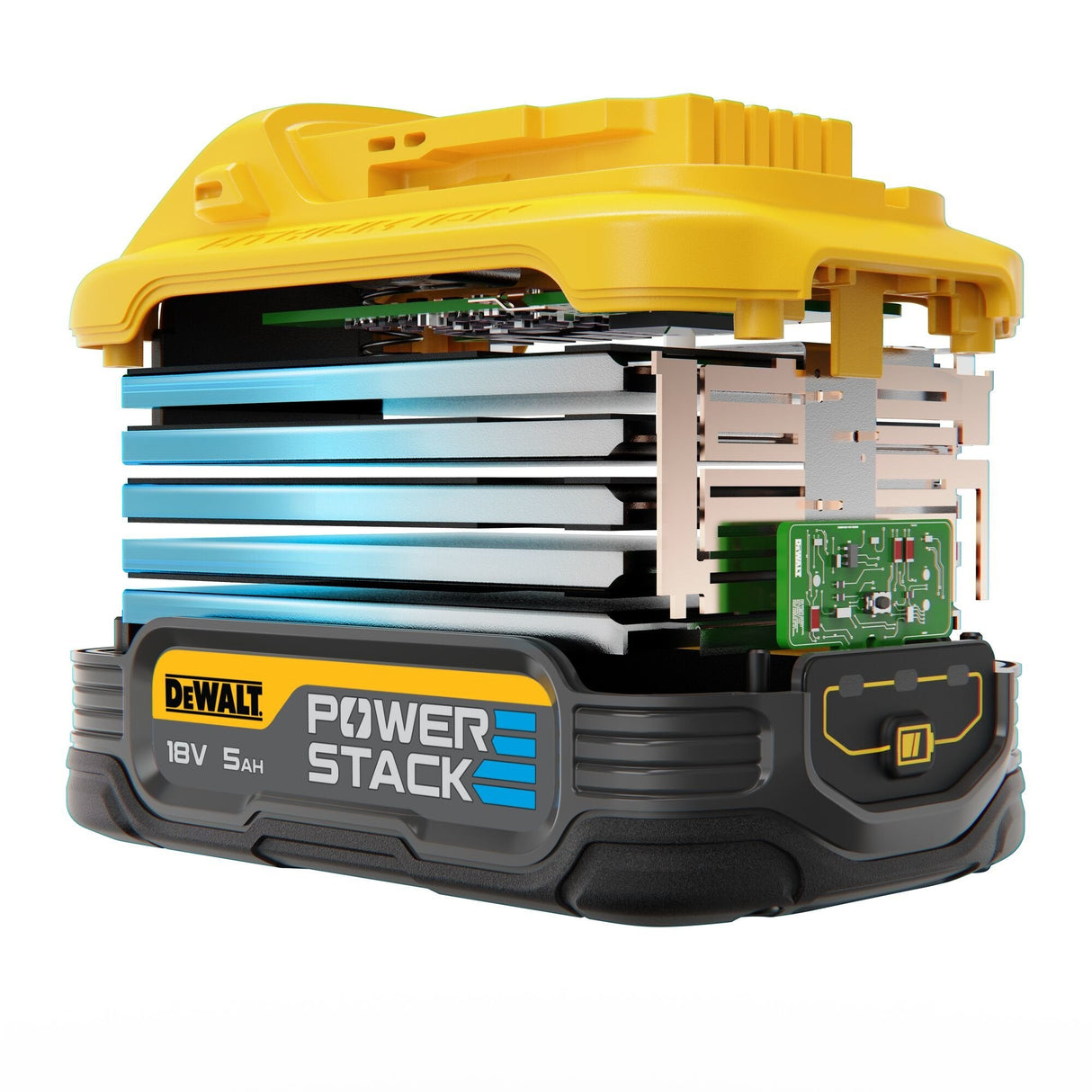 Batería Dewalt Powerstack Dcbp518, 18volt 5ah Amarillo/Negro Dcbp518-Xj