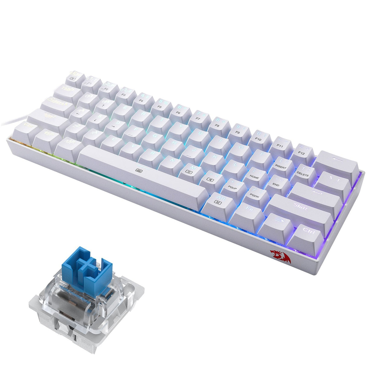 Redragon Dragonborn K630 Teclado (Ingles) Mecanico Gaming Tkl Usb - Iluminacion Rgb  Layout Usa