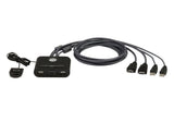 EAN 4710469341304 - ATEN CS22HF interruptor KVM Negro imagen 1