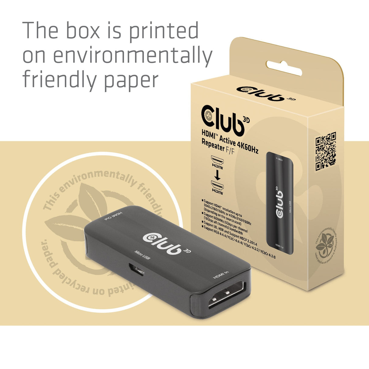 Club3d Repetidor Hdmi > Hdmi 4k60hz Aktiv H H Retail