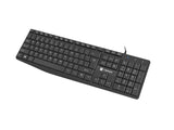 Teclado Ingles Natec Nautilus Us Slim Negro Nkl-1950