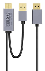 Unitek V1714agy01 Hdmi 2.0 To Displayport 1.2 4k Cable 1.8m M M