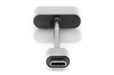 Adaptador Digitus Usb Splitter Tipo C - 3.5mm Tipo C M/F/F 0.2m Gen2 5a 10gb