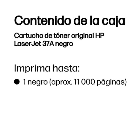EAN 0889899204207 - HP 37A Black Original LaserJet Toner Cartridge cartucho de tóner 1 pieza(s) imagen 3
