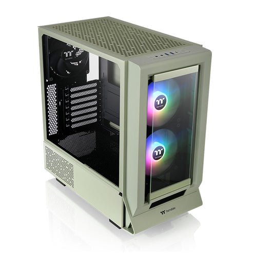 Caja Pc Thermaltake Ceres 350 Mx Verde Claro, Vidrio Templado X 2 Ca-1z3-00mewn-00