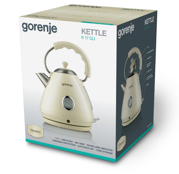 Gorenje K17cli Tetera Eléctrica 1,7 L Beige 2200 W