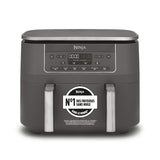 EAN 0622356322690 - Ninja DZ300EU freidora Doble 7,6 L Independiente 2470 W Freidora de aire caliente Gris imagen 9