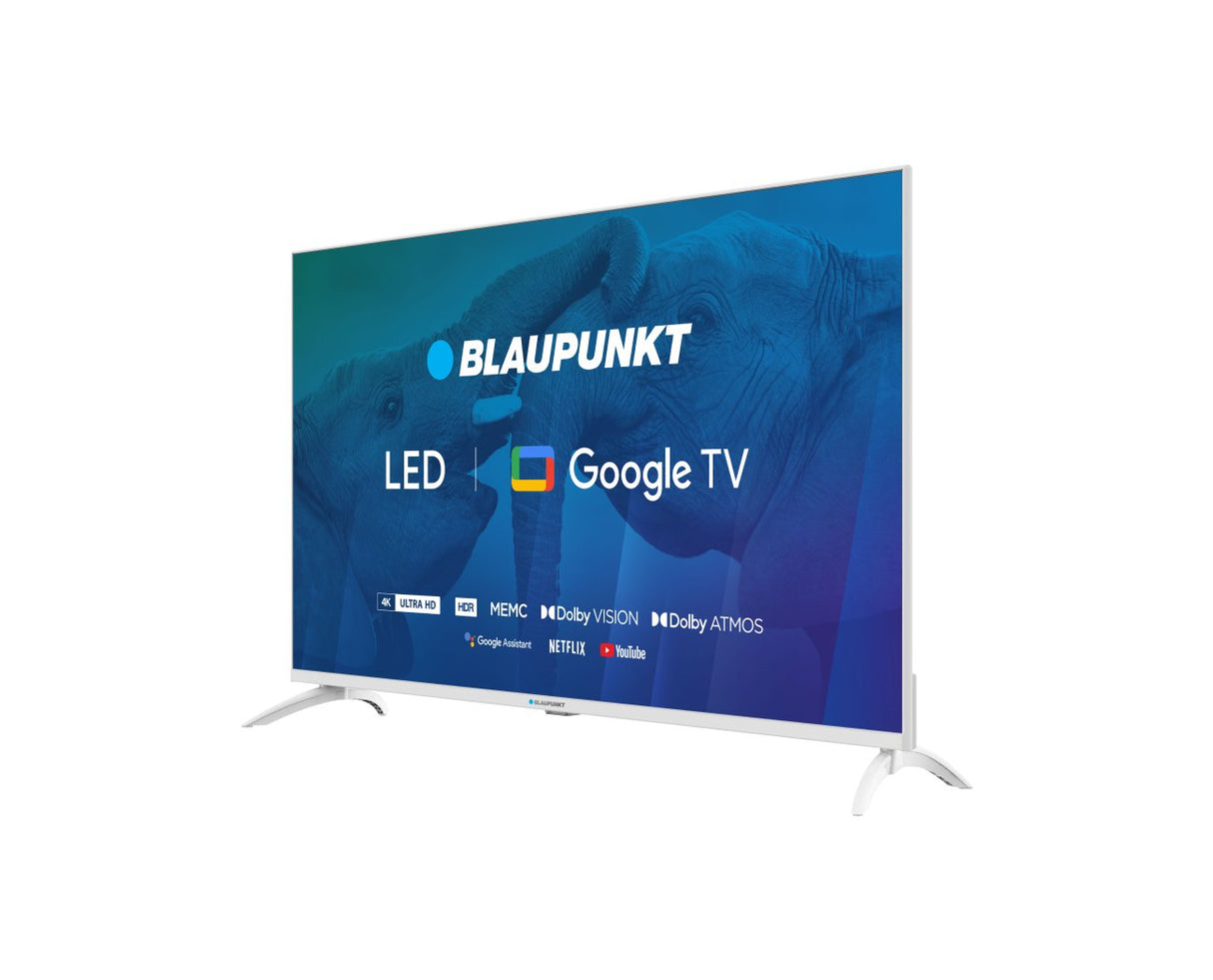 Tv 43" Blaupunkt 43ubg6010s 4k Ultra Hd Led, Googletv, Dolby Atmos, Wifi 2,4-5ghz, Bt, Blanco