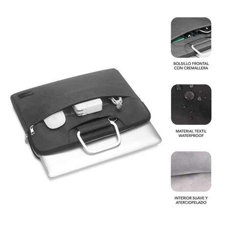 EAN 8436586741334 - SUBBLIM SUB-LS-1BS0002 maletines para portátil 35,6 cm (14") Gris imagen 2