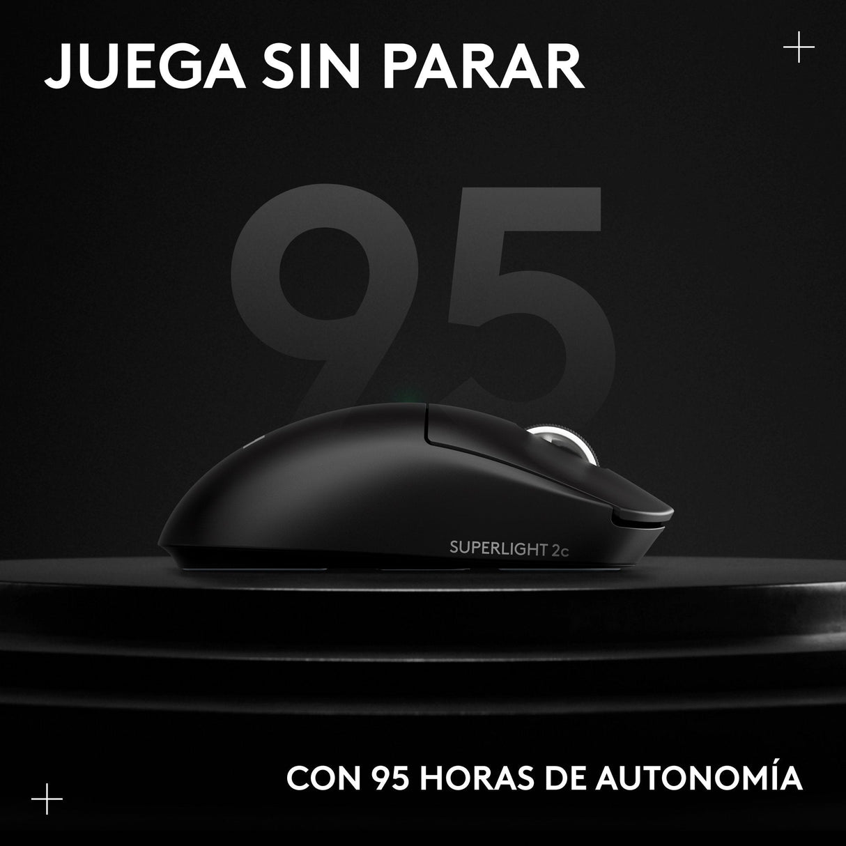 Logitech G Pro X Superlight 2c Ratón Gaming 5 Botones Inalámbrico Cableado 2.4 Ghz Usb Receptor Usb De Logitech Lightspeed Negro