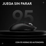 Logitech G Pro X Superlight 2c Ratón Gaming 5 Botones Inalámbrico Cableado 2.4 Ghz Usb Receptor Usb De Logitech Lightspeed Negro