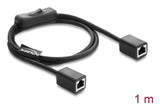 Delock Rj45 Cable Buchse Zu Buchse Mit Schalter Cat.6 F Utp 1 M - Netzwerkschaltung Schwarz
