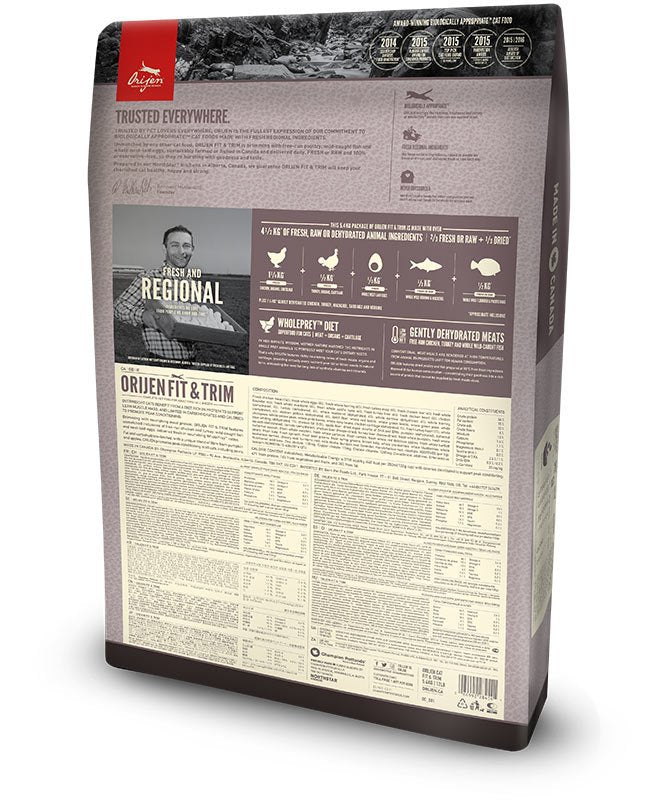 Orijen Fit & Trim Alimento Seco Para Gatos 5,4 Kg Adulto Pollo, Pavo