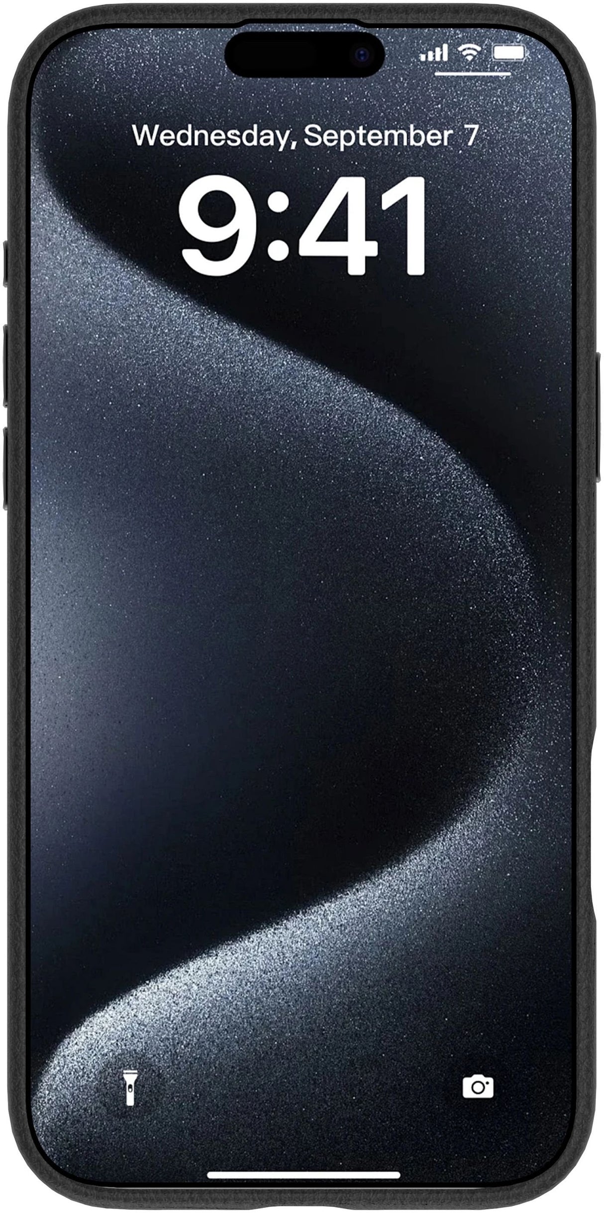 Infinite Venice Iphone 16 Pro  Black Leather Magnetic Cover.