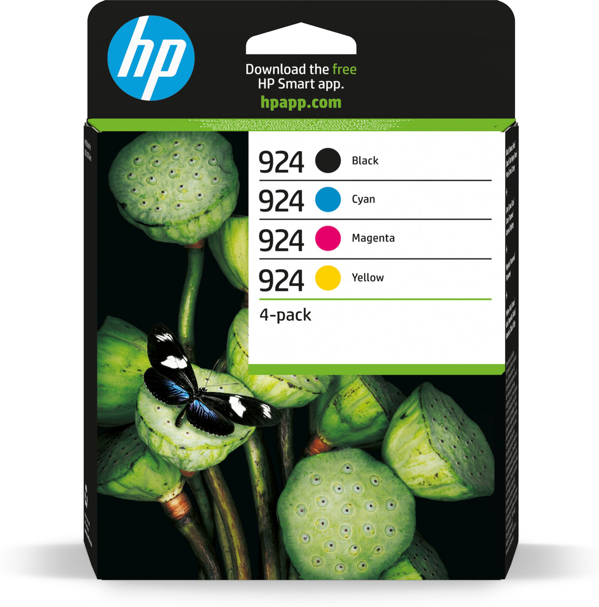 EAN 0199764688491 - HP 924 4-Pack CMYK(4) Original Ink Cartridge cartucho de tinta 4 pieza(s) Rendimiento estándar Negro, Cia imagen 1