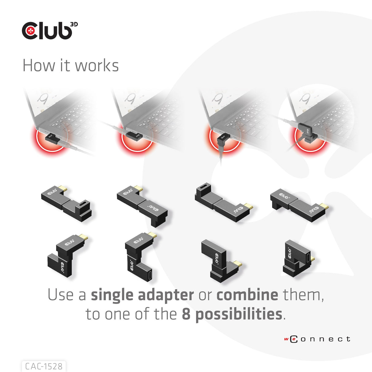 EAN 8719214472146 - CLUB3D CAC-1528 cambiador de género para cable USB C Negro imagen 5