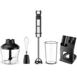 Batidora De Mano Grunkel Bm-1500set 1500w Capacidad 0.8l Incluye Vaso, Picadora, Varilla Y Soporte