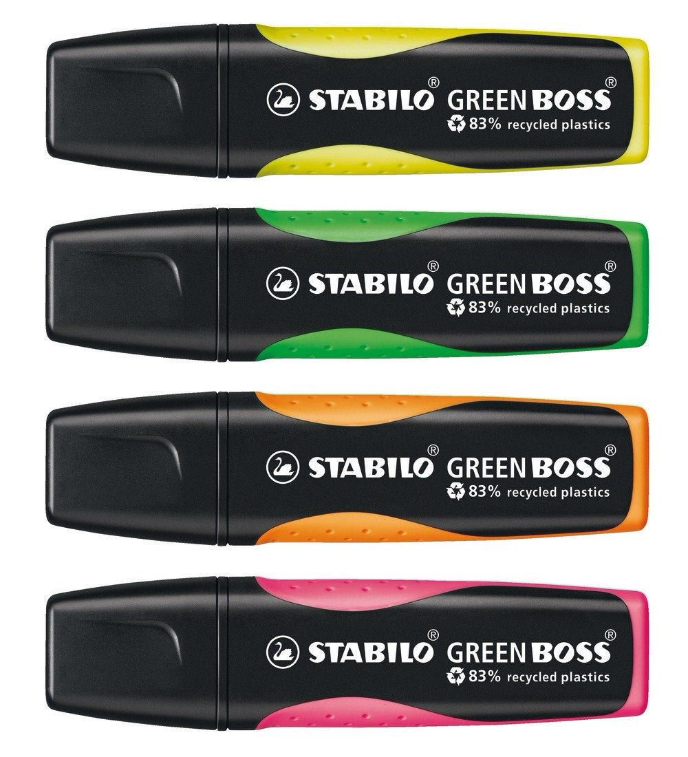 EAN 4006381436854 - STABILO GREEN BOSS marcador 4 pieza(s) Punta de cincel Verde, Naranja, Rosa, Amarillo imagen 2