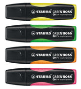 EAN 4006381436854 - STABILO GREEN BOSS marcador 4 pieza(s) Punta de cincel Verde, Naranja, Rosa, Amarillo imagen 2