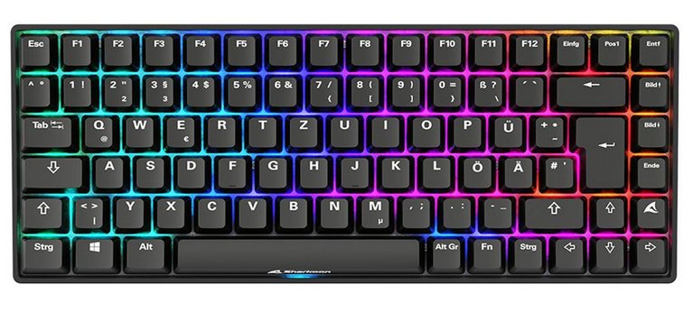 Sharkoon Skiller Sgk50 S3 Pbt, Teclado De Juegos Negro, De-Layout, Gateron G Pro 3.0 Amarillo 4044951040964