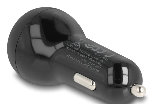 Delock Kfz Ladeadapter 2 X Usb Type-C Pd 3.0 Mit 40 W