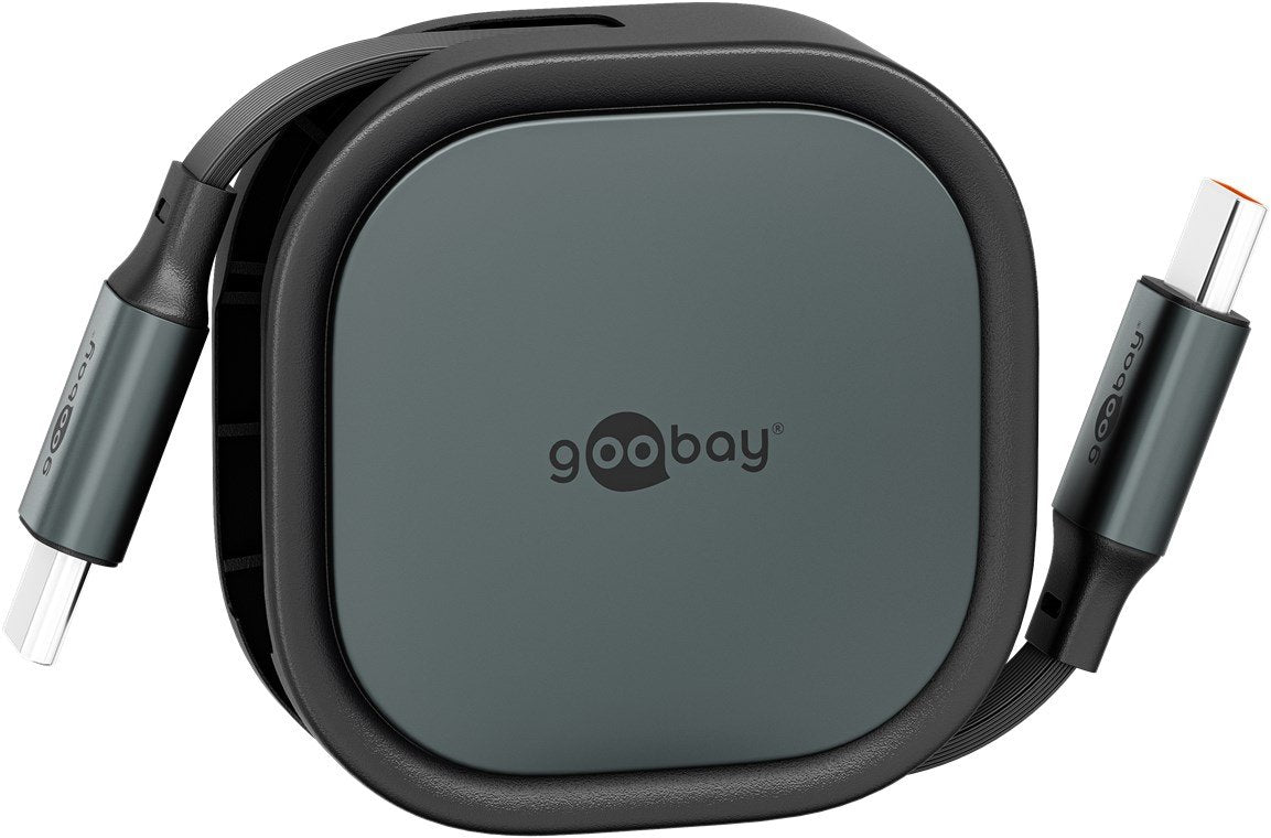 Cable Usb-C Autorretráctil, 1 M, Negro/Plateado 

Cable De Carga Usb De 15 W En Una Robusta Caja.