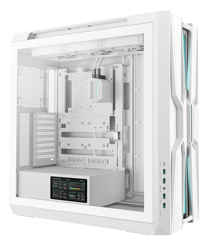 Caja Pc Deepcool Genome Iii Integrated Liquid Cooling Case, White