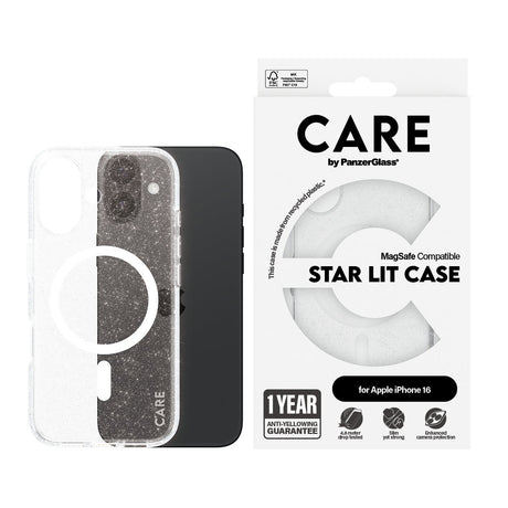 EAN 5715685004070 - PanzerGlass CARE™ by ® Urban Combat Case Star Lit w. White MagSafe iPhone 16 funda para teléfono móvil Tr imagen 2