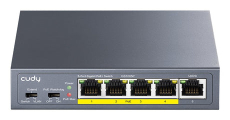 EAN 6971690790998 - Cudy GS1005P switch No administrado Gigabit Ethernet (10/100/1000) Energía sobre Ethernet (PoE) Gris imagen 1