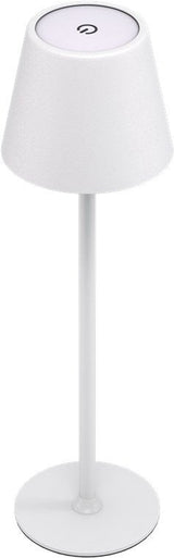 Lámpara De Mesa Led Inalámbrica, Tamaño M, 37 Cm, Blanca 
Con Control Táctil, 170 Lm, Luz Blanca Cálida (3000 K) Regulable