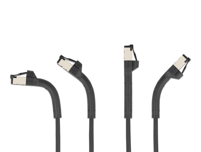 Delock Rj45 Slim Netzwerkcable Cat.6a U Ftp Winkelbar Schwarz 5 M