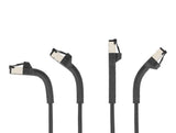 Delock Rj45 Slim Netzwerkcable Cat.6a U Ftp Winkelbar Schwarz 5 M