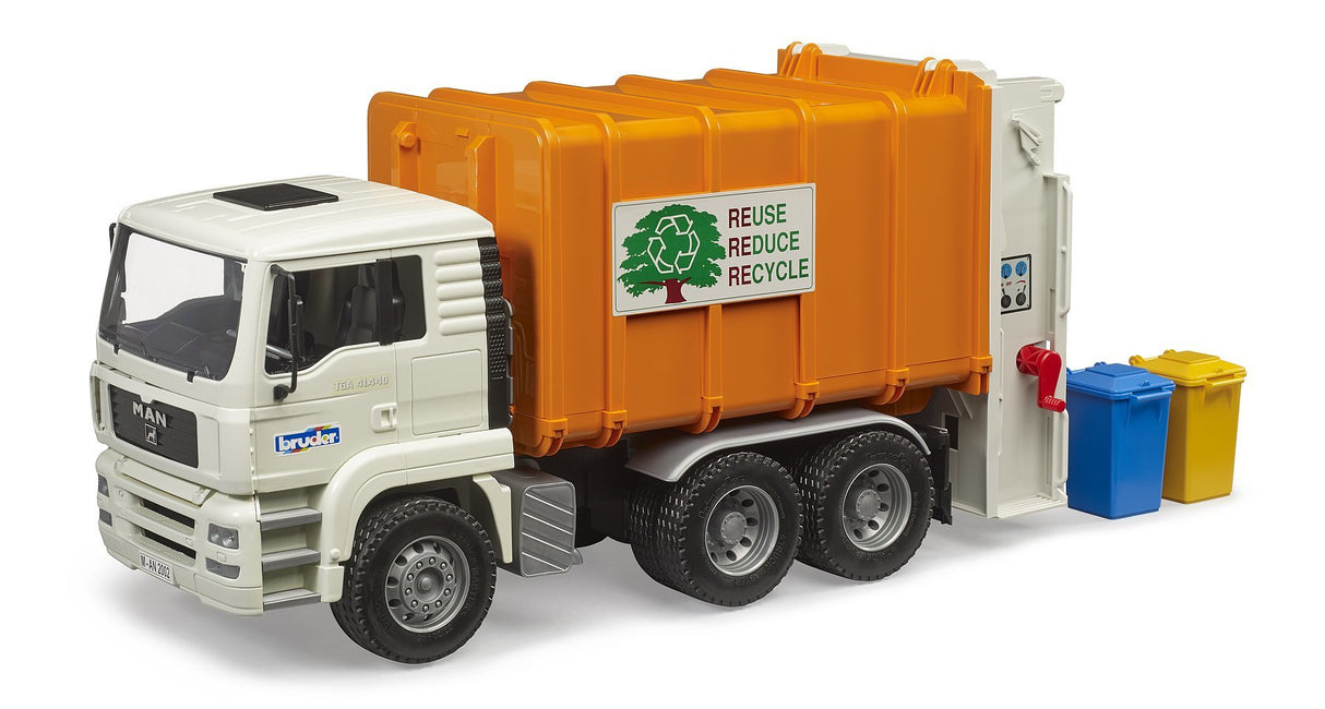 Bruder Man Tga Camión De Basura Con Carga Trasera 2772