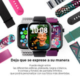 Savefamily Reloj Inteligente Infantil Savewatch Plus 2 - Pantalla Amoled - Carcasa Plateada - Correa Tela Tribeca