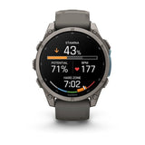 Garmin Fenix 9 Titanio Con Correa De Silicona En Gris Smartwatch 47mm