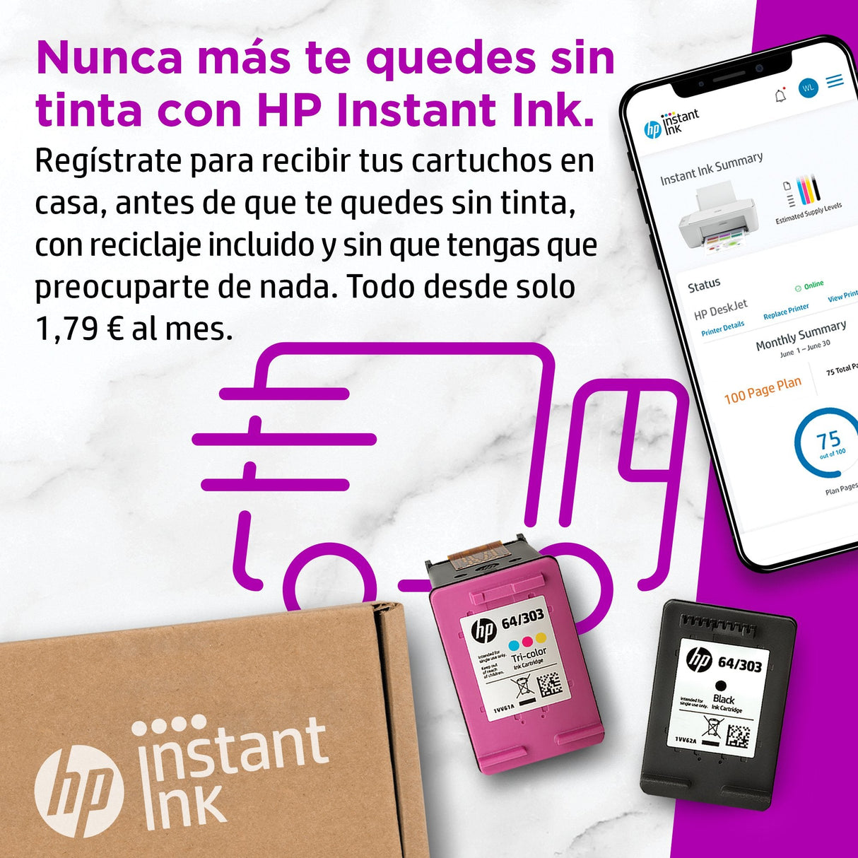 Impresora Hp Deskjet 2710e All-In-One Wifi