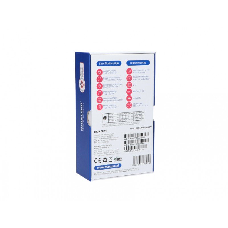 EAN 5908235975924 - MaxCom MS572 Smart&Strong 14,5 cm (5.71") Ranura híbrida Dual SIM Android 9.0 4G USB Tipo C 3 GB 32 GB 41 imagen 2