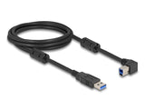 Delock 81101 Cable Usb 5 Gbps Tipo-A Macho A Tipo-B Macho 90° Acodado A La Izquierda 2 M