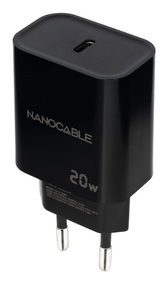 Cargador Usb-C Pd 20w Negro