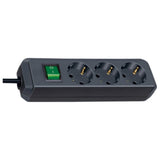 EAN 4007123081561 - Brennenstuhl Eco-Line with switch and 1,5 mm² Ø cable base múltiple 5 m 3 salidas AC Negro imagen 1