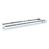 Patch Panel Inline Blank 19" 24 Puertos 1u Gris Claro