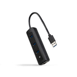 Hub Usb 3.0 Nanocable 10.16.4604 3xusb 1xrj45 Negro