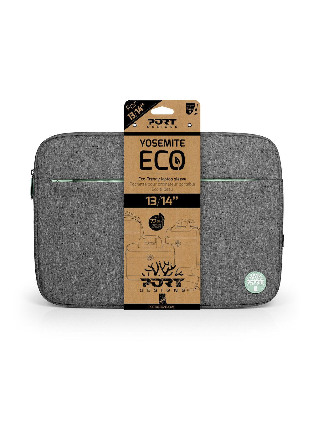 Funda Protectora Port Yosemite Eco Sleeve (15,6 ") Gris