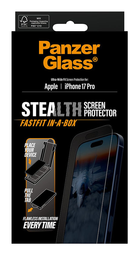 EAN 5715685026614 - PanzerGlass ® Stealth Screen Protector iPhone 17 Pro | Ultra-Wide Fit w. FASTFIT IN-A-BOX Protector de pa imagen 3