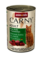 Animonda Carny Adult Sabor: Ternera, Pavo Y Conejo 400g