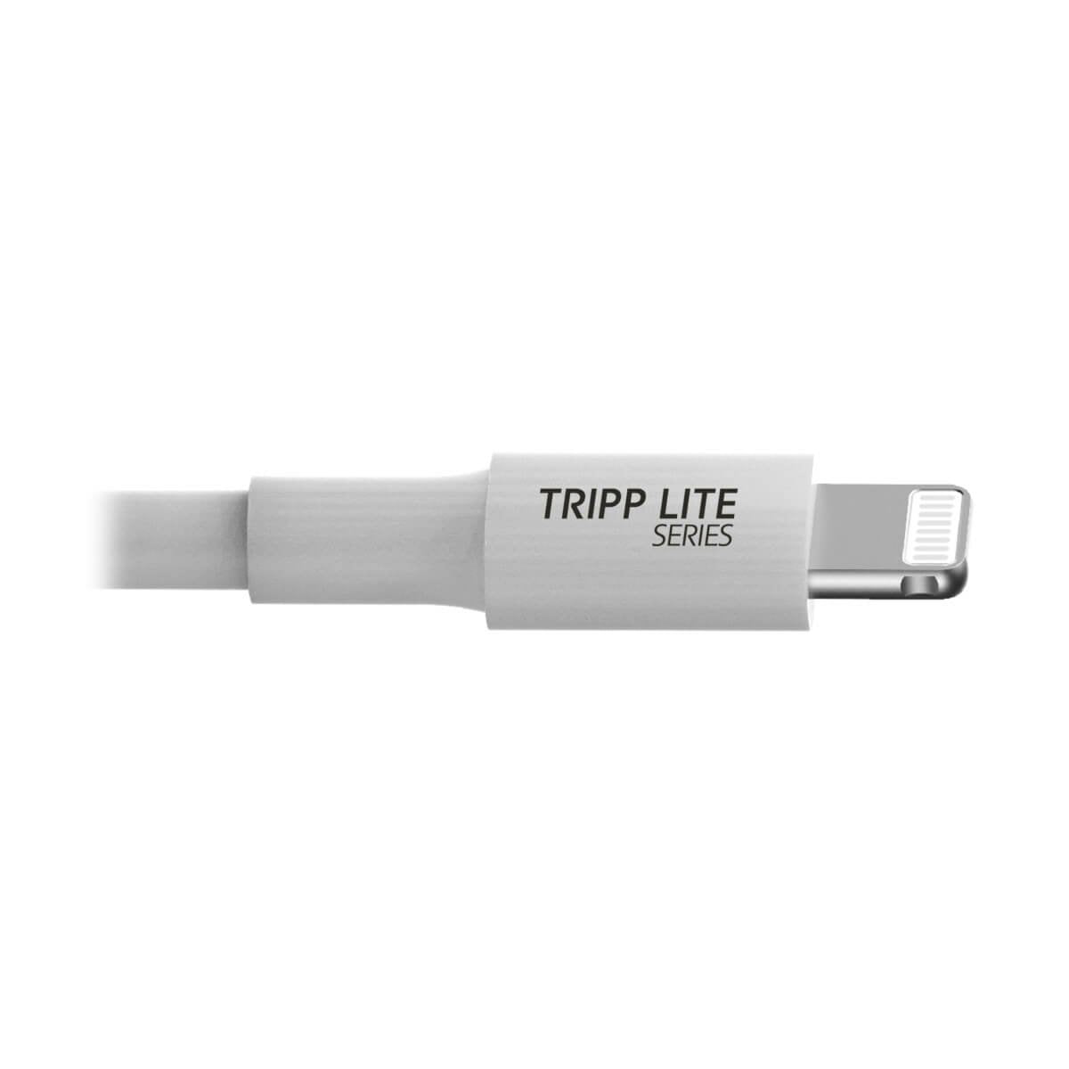 Tripp Lite M100-003-Wh Cable De Sincronización Y Carga Usb-A A Lightning, Certificado Mfi - Blanco, M/M, Usb 2.0, 0.91 M [3 Pies]