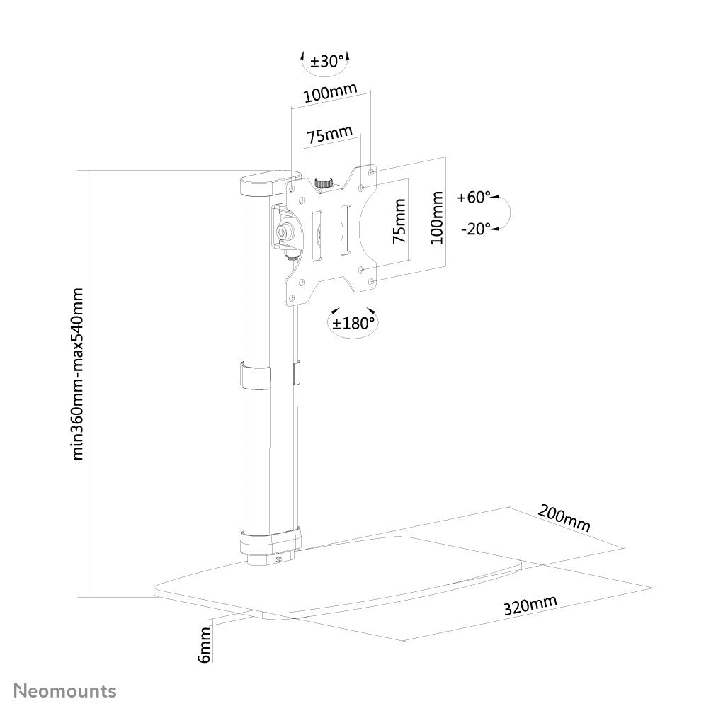 Newstar Soporte De Escritorio Para Monitor