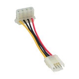 Adaptador De Corriente Inline De Disquete Interno Hembra A Molex De 4 Pines Macho De 6 Cm