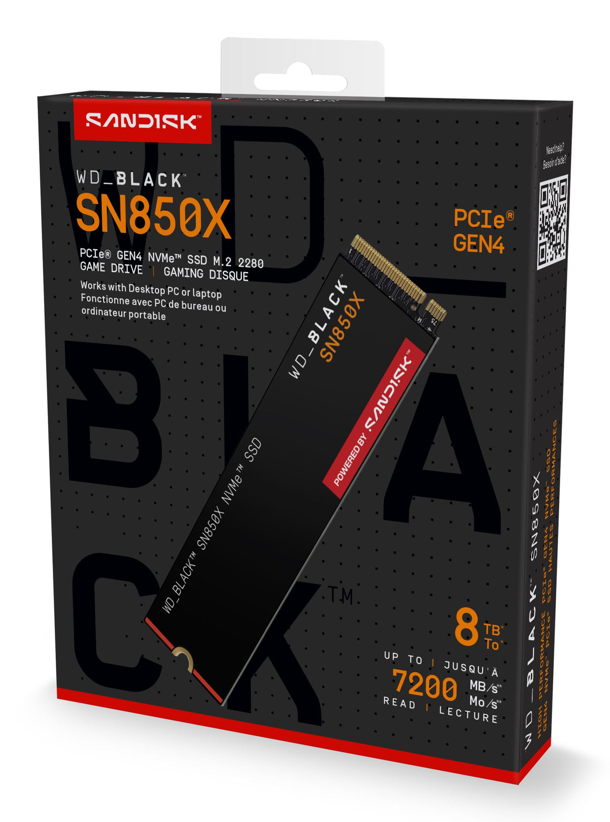 EAN 0718037903118 - SanDisk Black WD_BLACK SN850X NVMe 8 TB M.2 PCI Express 4.0 imagen 7