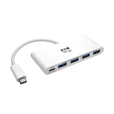 Eaton Tripp Lite 4-Port Usb-C Hub With Power Delivery Usb-C To 4x Usb-A Ports Usb 3.0 White